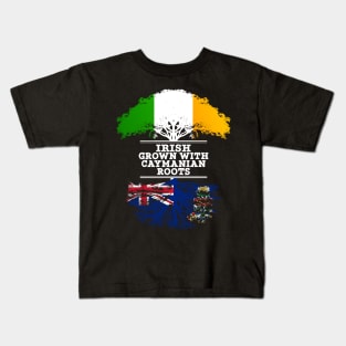 Irish Grown With Caymanian Roots - Gift for Caymanian With Roots From Cayman Islands Kids T-Shirt